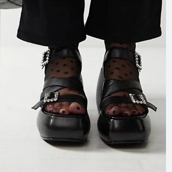 Free People Shoes - NWT Free People Ladies Brooklyn Ankle Strap Platform Sandals Whimsygoth 9M